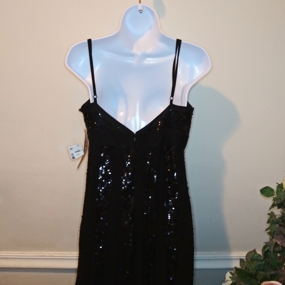 Vintage 90's/Y2K Marina Black Sequinned Chiffon Maxi Dress - Picture 9 of 16